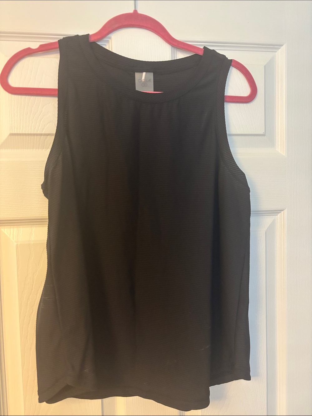 Calia black ribbed athletic tank top